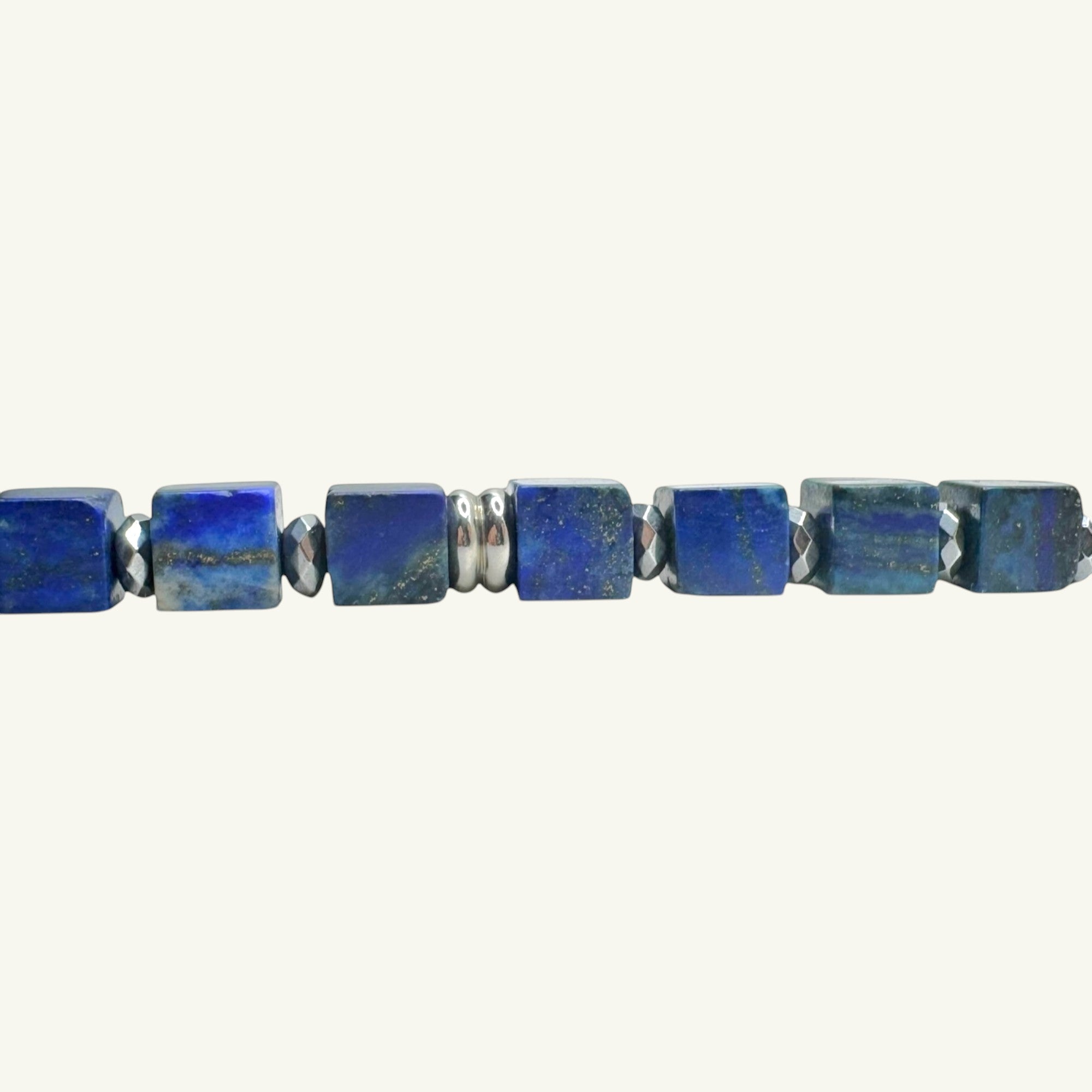 Bracciale cubi di lapislazzuli Sharifa Crystals